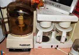 Cuisinart Food Processor Salton Dual Pot Coffee Tea Maker