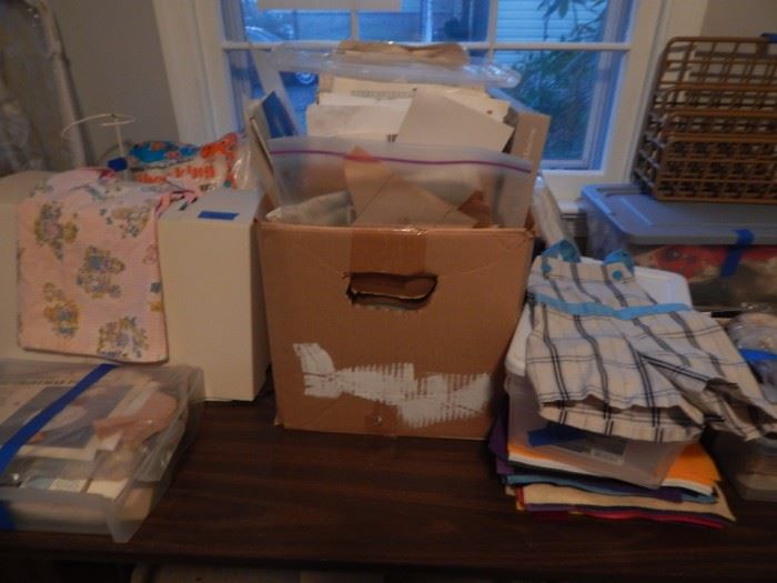 More supplies and patterns. boxes full of patterns.