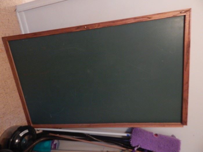 Large class room size chalk board.