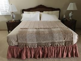  Drexel French provincial stile bed and nightstands 