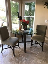 Crate & Barrel table and 2 chairs