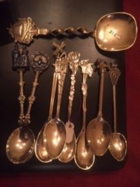 Antique 1800's and Vintage  1950's spoon for collectors Sterling, sterling plate and just for collecting