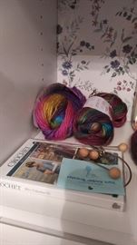 Crochet supplies and magazines