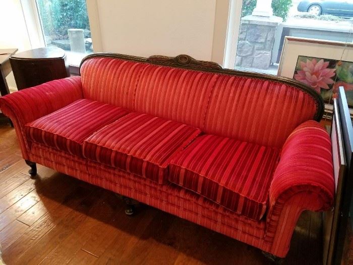 Beautiful elegant Queen Ann Vintage Red Sofa...another yummy piece. 