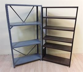 MD16Kw Two Lightweight Metal Utility Shelving Units