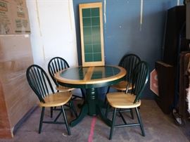 MD92M Solid Wood and Tile Dining Set