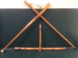 MD317F Natural Wood Walking Sticks, CactusMade Rainsticks