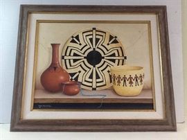 MD913E Original Millie Overfield Native AmericanStyle Oil Painting