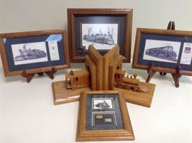 MD925E Railroad Art by Michael Scott Kent and Scotty, Wood Bookends