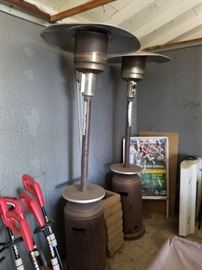 two outdoor heaters