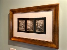 Beautifully framed antique lithos