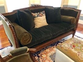 Stunning Victorian, heavily carved, original in every way, down sofa!