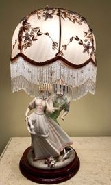 Bedin Capodimonte Table Lamp with Hand Beaded Shade