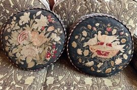 Antique pillows, needlework