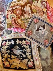 Fantastic array of antique textiles, tapestries, embroideries, etc.