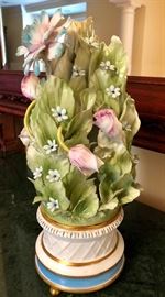 Delicate porcelain lamp