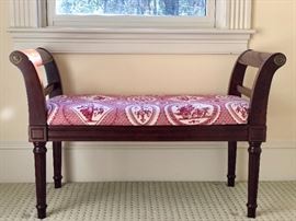 Antique, upholstered in French toile