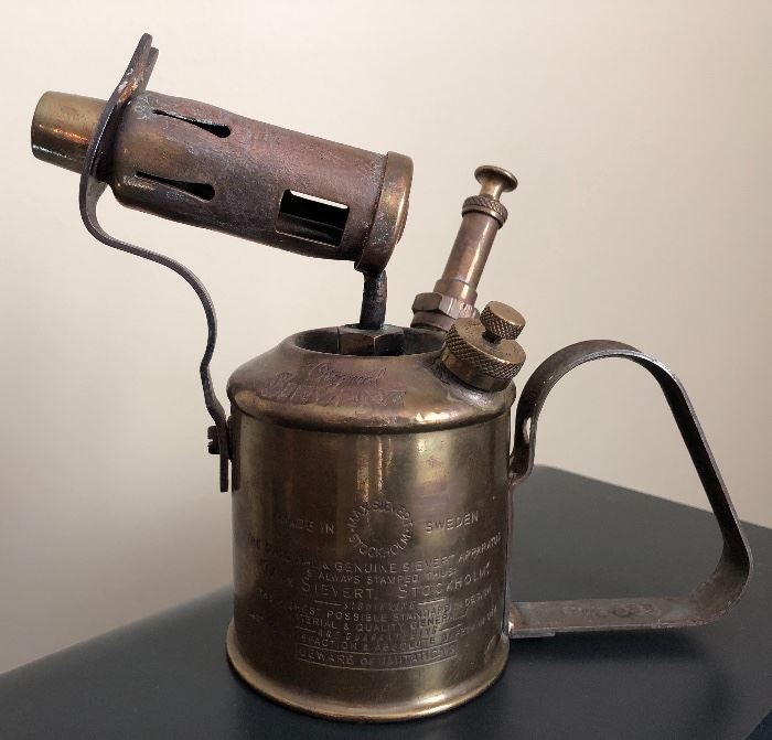 Max Sievert, Sweden, antique blowtorch for removing paint. 