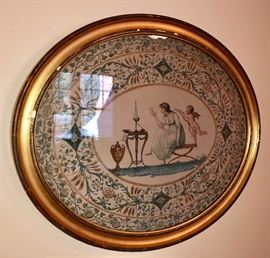 Antique, printed onto silk.