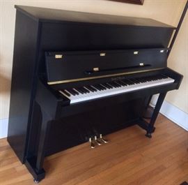 2003 Henry F. Miller 47" studio piano with satin ebony finish, Model HMV 047ES - includes matching bench (not shown) In excellent condition inside & out  - played gently & tuned regularly.