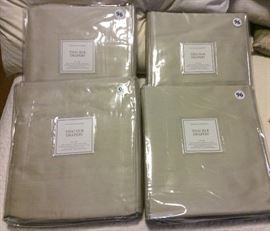 Restoration Hardware Thai silk drapery panels - each is 50" x 96". Color is "sand".