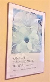 Framed poster with illustration by Georgia O'Keefe