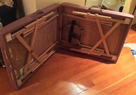StrongLite portable massage table - top is mauve 