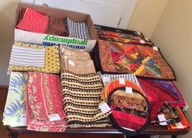 Quilted placemats & hot pads, homemade cloth napkins