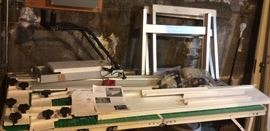 Inspira quilting frame - partially assembled. It's complete except for one pair of "quilt roller connector bars with set screws". (small metal piece - you buy them online)