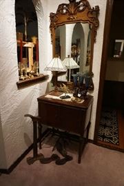 cabinet, shoe cobbler, mirror