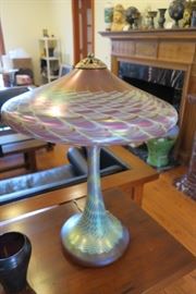 Joe Clearman Rose Color Nautilus Design Lamp