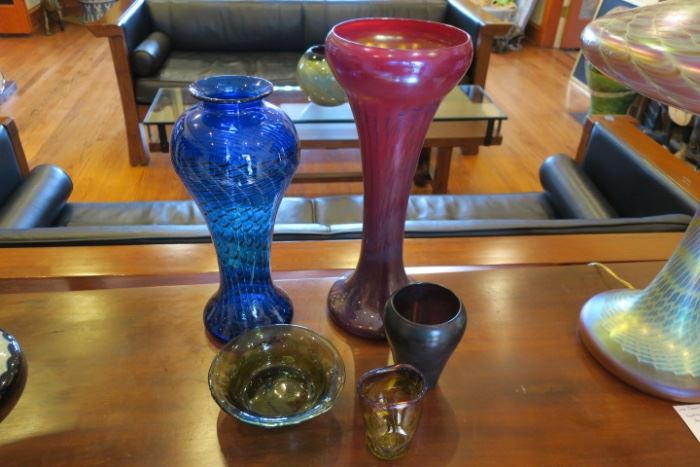 Joe Clearman Art Glass Vases