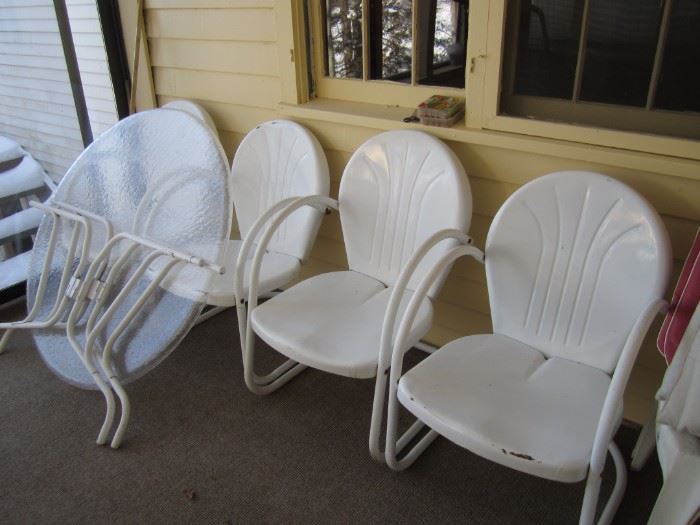 Aluminum porch chairs