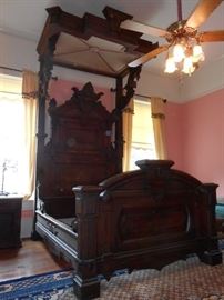 Thomas Brooks Egyptian Revival Half Tester 4pc Bedroom Suite