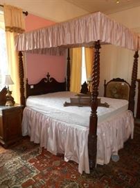 Four Poster Bed w/ New Custom Mattress