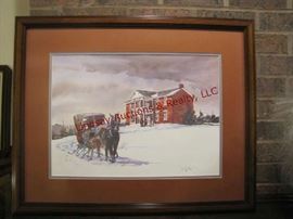 Sleigh at Grinter House print 28x22.5 by Ernst Ulmer signed & numbered 74/500