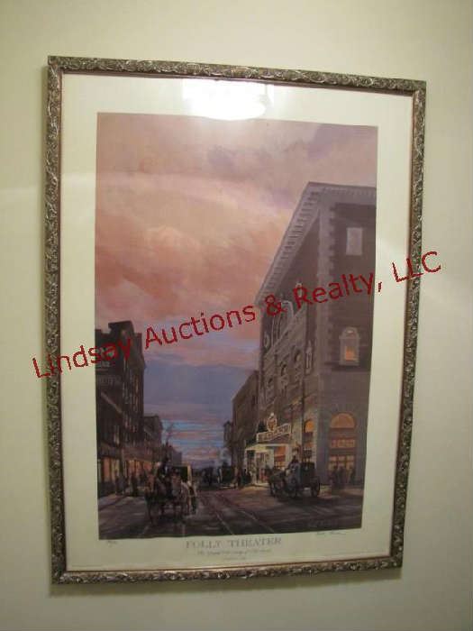  Framed Folly Theater print by Ernst Ulmer signed/numbered 172/500
