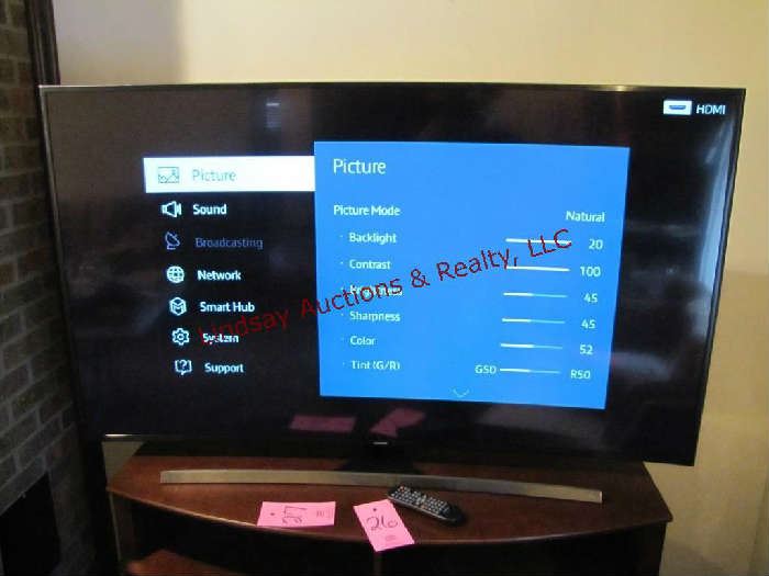 Samsung 65" Curved Flatscreen TV (no remote)