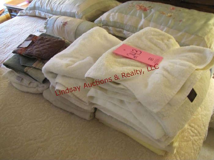 2 boxes mixed towels, bath cloths & hand towels