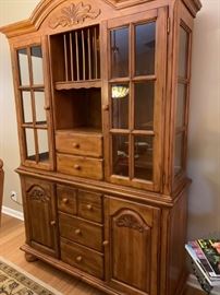 Matching buffet and Hutch, lighted