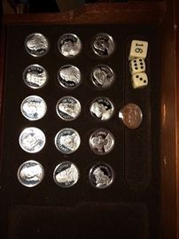 Franklin Mint Backgammon  Excalibur