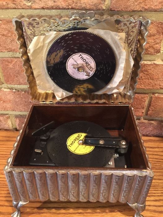 Thorens Music Box with Records - works