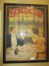LARGE FRAMED LITHOGRAPHIC POSTER/PRINT