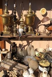 Lanterns, Vintage Glass, Brass Lamps...