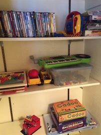 DVD's, games and toys