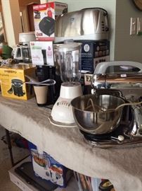 Tons of small appliances - many still in boxes
