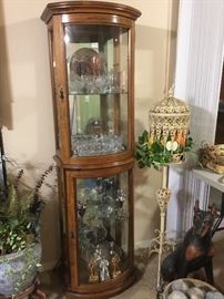 One of two matching curio cabinet, priced separetly 