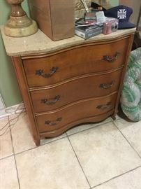 Chest drawer French style marble top