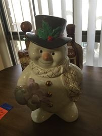 Lenox snowman cookie jar