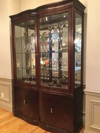 Beautiful Bernhardt lighted bowfront hutch. Yours for just $300! 56" W x 88" H